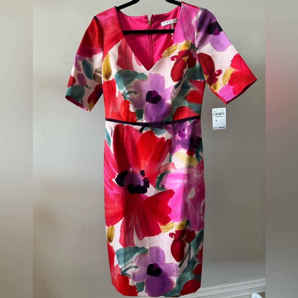 Trina Turk Pink and Red Floral Dress
